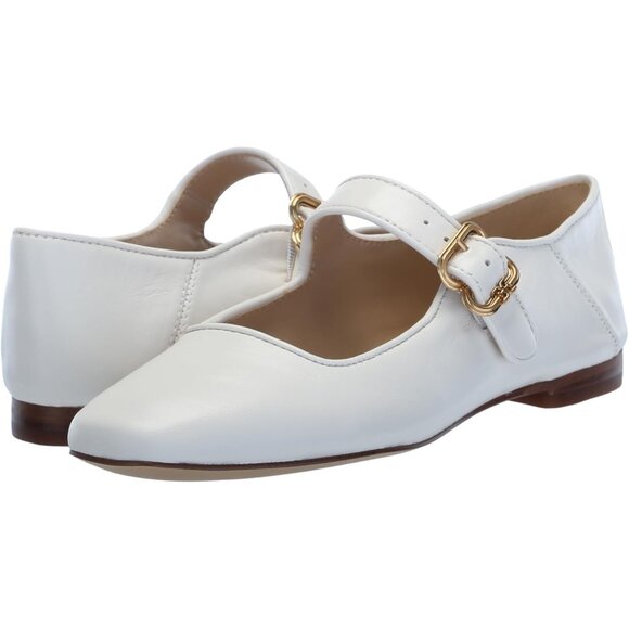 Sam Edelman Womens Bright White Leather Closed Pointed Toe Mary Jane Flat Shoes - Picture 7 of 7